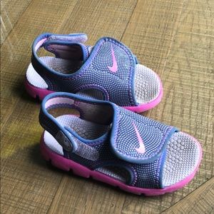Nike Sunray Adjust Purple and Pink Sandals